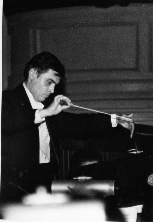 1988, Kiev, conductor Vladimir Sheiko, during performance