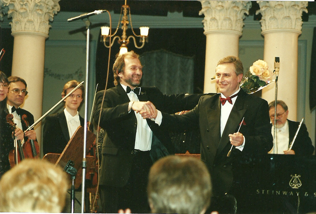 Conductor Vladimir Sheiko and Oleksandr Saratskiy. 