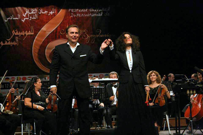 Algeria. VI International Festival of Symphonic Music. During the concert.Soloist Olena Shabelska