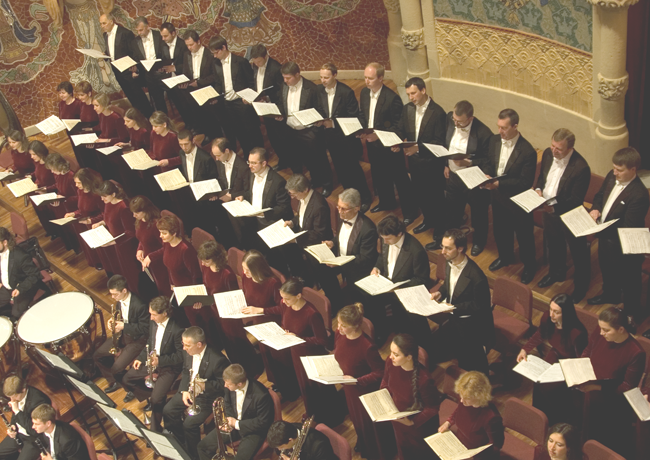 Ukrainian Radio Choir during the L.van Beethoven's Symphony No. 9 performance 